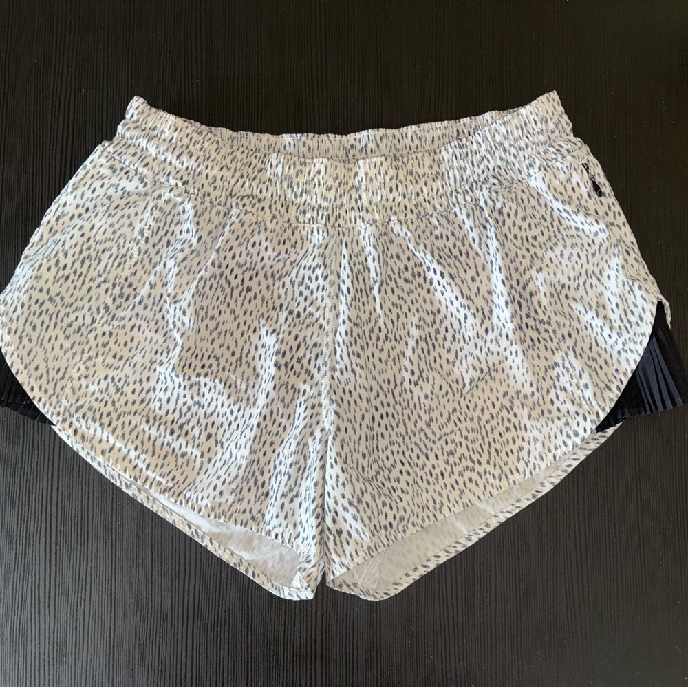 Lululemon Athletica White and Black Athletic Shorts